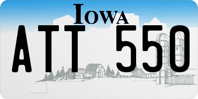IA license plate ATT550