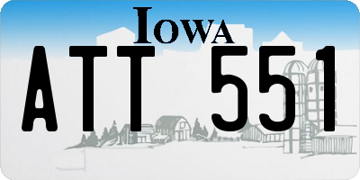 IA license plate ATT551