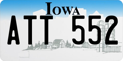 IA license plate ATT552