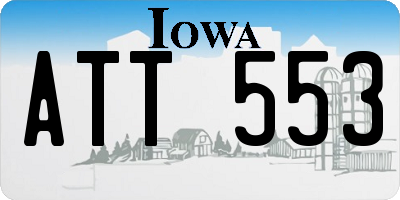 IA license plate ATT553