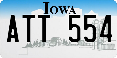 IA license plate ATT554