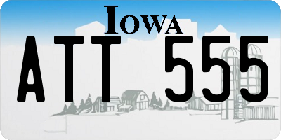 IA license plate ATT555