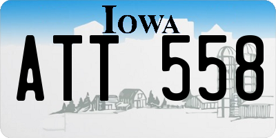 IA license plate ATT558