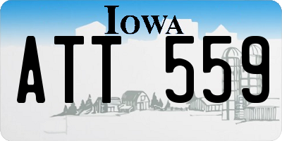 IA license plate ATT559
