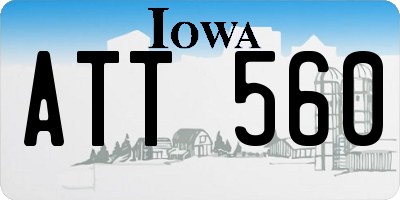IA license plate ATT560