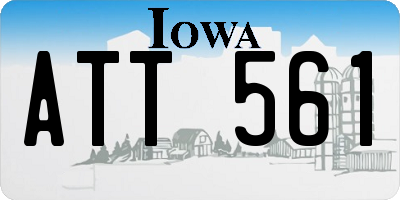 IA license plate ATT561