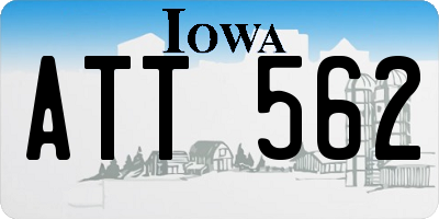 IA license plate ATT562