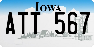 IA license plate ATT567
