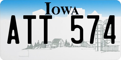IA license plate ATT574