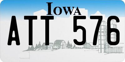 IA license plate ATT576