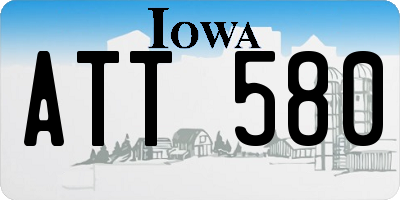 IA license plate ATT580
