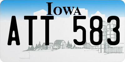 IA license plate ATT583