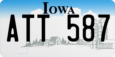 IA license plate ATT587