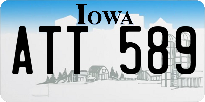 IA license plate ATT589