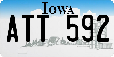 IA license plate ATT592