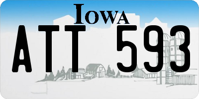 IA license plate ATT593