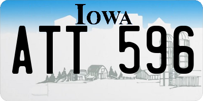IA license plate ATT596