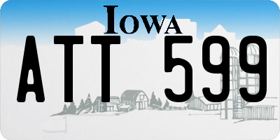 IA license plate ATT599