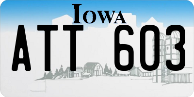 IA license plate ATT603
