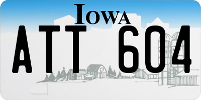 IA license plate ATT604
