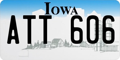 IA license plate ATT606