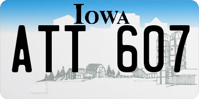 IA license plate ATT607