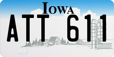 IA license plate ATT611