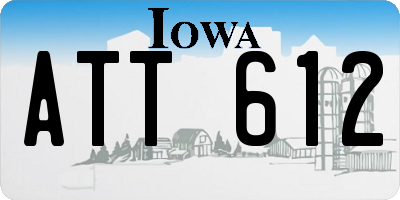 IA license plate ATT612