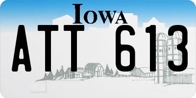 IA license plate ATT613