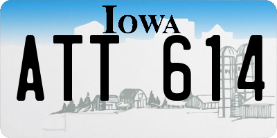 IA license plate ATT614