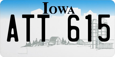 IA license plate ATT615