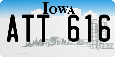 IA license plate ATT616
