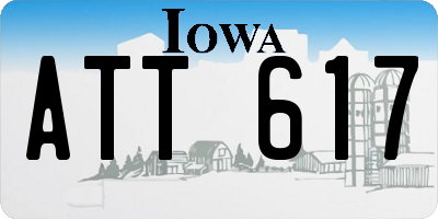 IA license plate ATT617