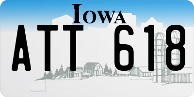 IA license plate ATT618
