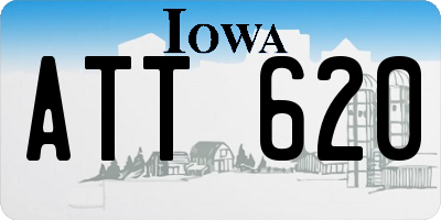 IA license plate ATT620