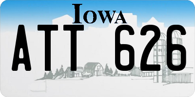 IA license plate ATT626
