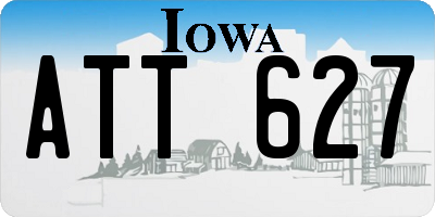 IA license plate ATT627