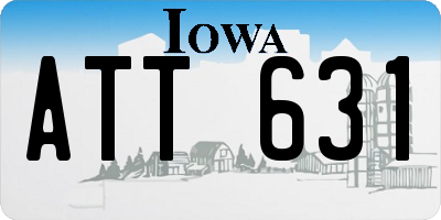 IA license plate ATT631