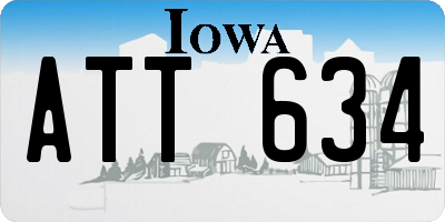 IA license plate ATT634