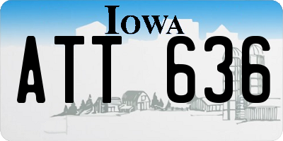 IA license plate ATT636