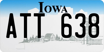 IA license plate ATT638