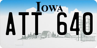 IA license plate ATT640