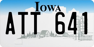 IA license plate ATT641