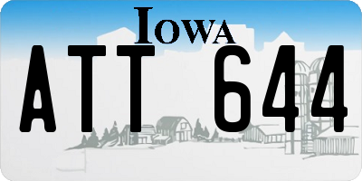 IA license plate ATT644