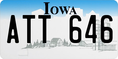 IA license plate ATT646
