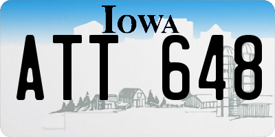 IA license plate ATT648