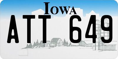 IA license plate ATT649