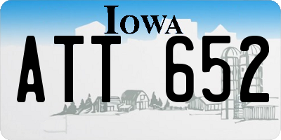 IA license plate ATT652