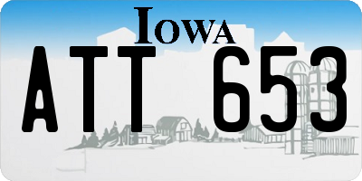 IA license plate ATT653