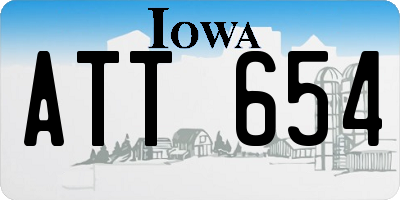 IA license plate ATT654